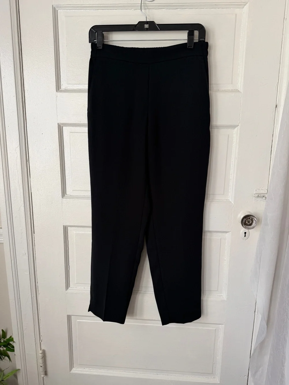 J. Crew Black Jamie Chino Pants Trousers Pull On Elastic Waist Classic Office 6